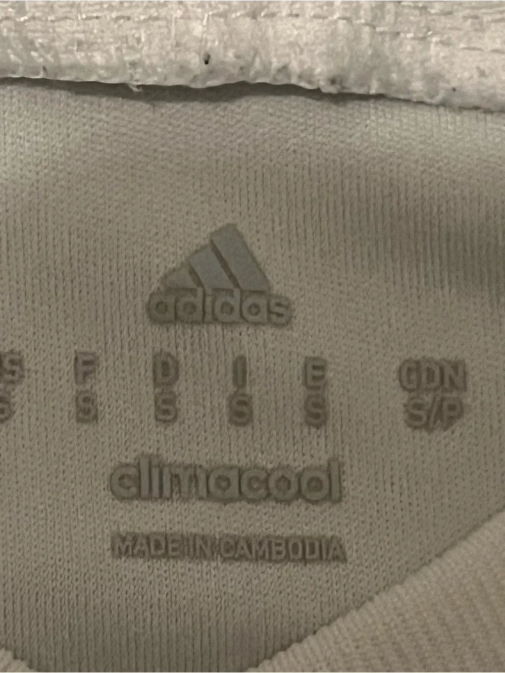 adidas White Empire United Soccer Jersey with Crest